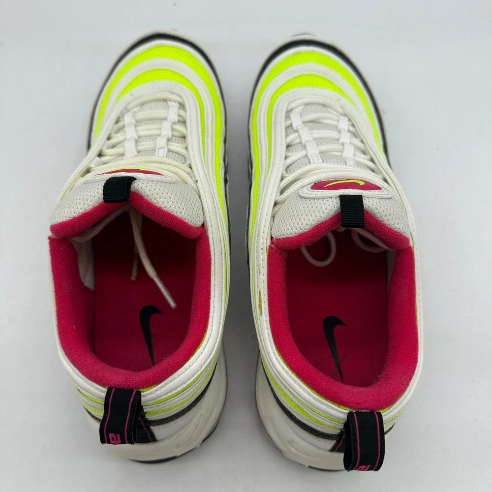 Nike CI9871-100 Mens Size 10.5 Running Shoes White Volt Pink Air Max 97 Sneakers